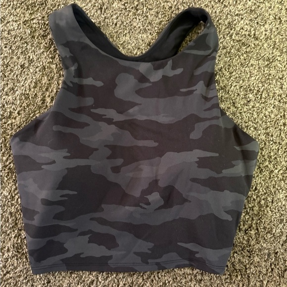 Athleta Gray Crop Tank Top Fitted Style - Picture 3 of 6